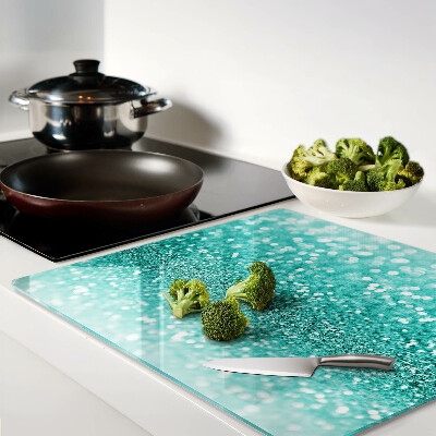 Glazen snijplanken Sprankelende turquoise glitter