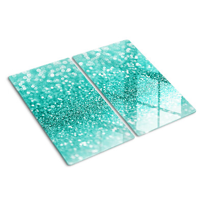 Glazen snijplanken Sprankelende turquoise glitter