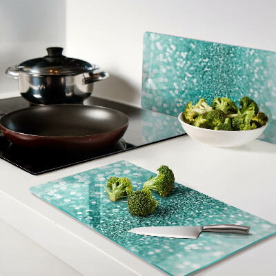 Glazen snijplanken Sprankelende turquoise glitter