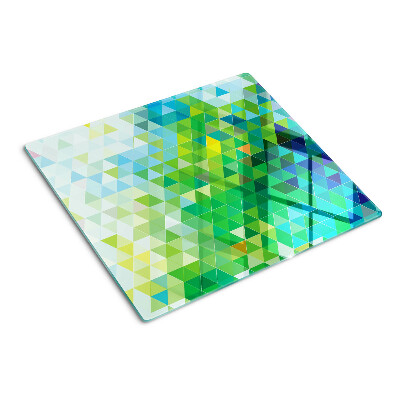 Snijplanken glas Geometrie van gekleurde driehoeken