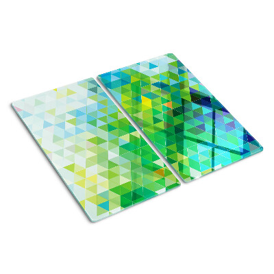 Snijplanken glas Geometrie van gekleurde driehoeken