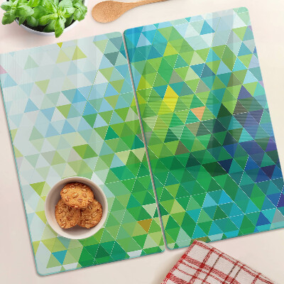 Snijplanken glas Geometrie van gekleurde driehoeken