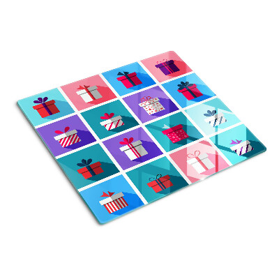Glazen snijplanken Cadeaumotieven in verschillende kleuren