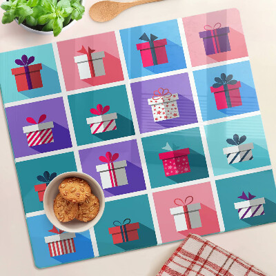 Glazen snijplanken Cadeaumotieven in verschillende kleuren