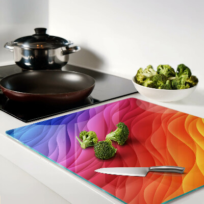 Glazen snijplanken Kleur golven