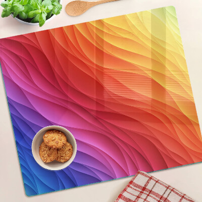 Glazen snijplanken Kleur golven