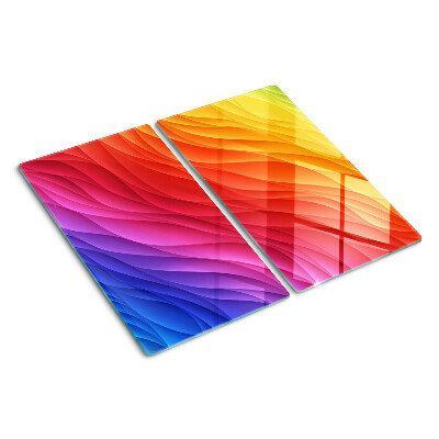 Glazen snijplanken Kleur golven