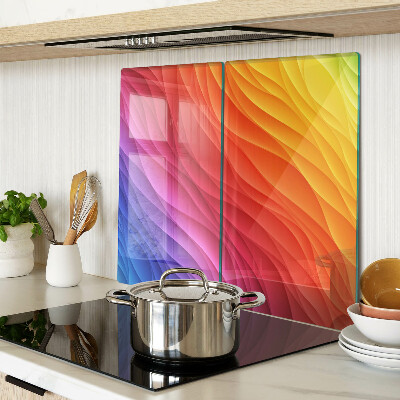 Glazen snijplanken Kleur golven