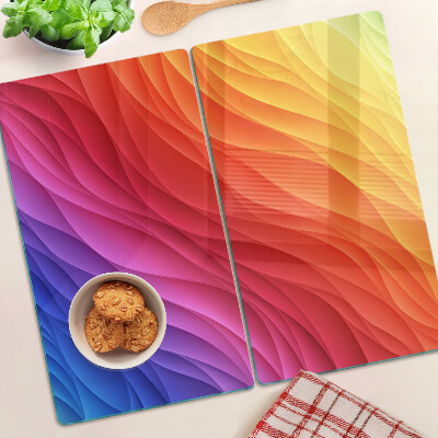 Glazen snijplanken Kleur golven