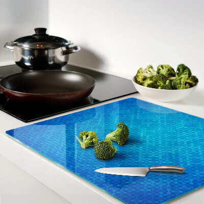Snijplanken glas Golvend patroon in tinten blauw