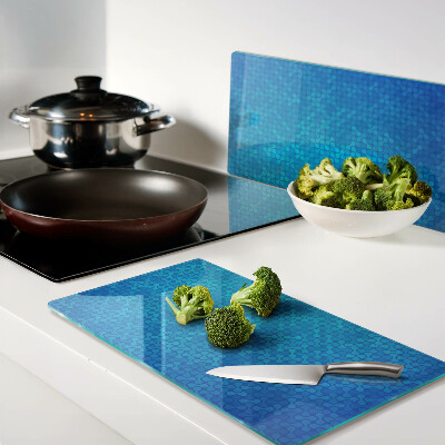 Snijplanken glas Golvend patroon in tinten blauw