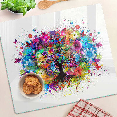 Glazen snijplanken Kleurrijke levensboom