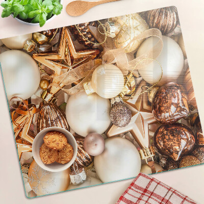 Snijplanken glas Kerstversiering en kerstballen