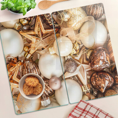 Snijplanken glas Kerstversiering en kerstballen