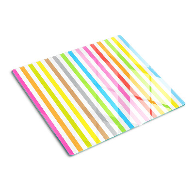 Snijplanken glas Regenboogkleurige strepen