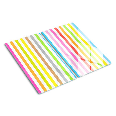 Snijplanken glas Regenboogkleurige strepen