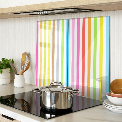 Snijplanken glas Regenboogkleurige strepen