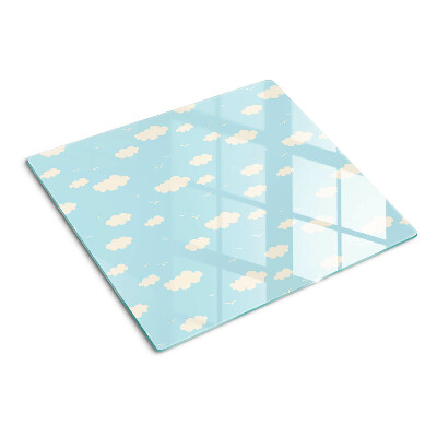 Snijplanken glas Wolken in de lucht