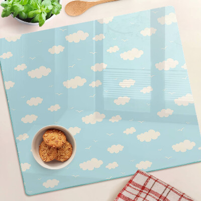 Snijplanken glas Wolken in de lucht