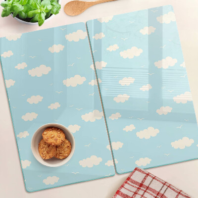 Snijplanken glas Wolken in de lucht