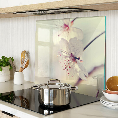 Snijplanken glas Bloemen op een geometrische achtergrond