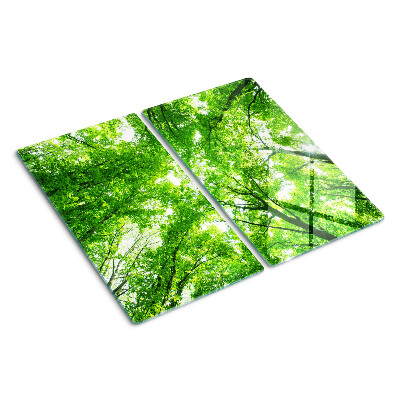 Glazen snijplanken Bossen en groene bomen