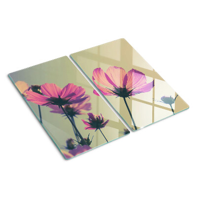 Glazen snijplanken Bloemen in pasteltinten