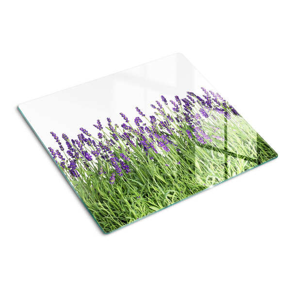 Snijplanken glas Lavendelveld in de zon