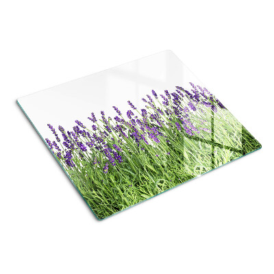 Snijplanken glas Lavendelveld in de zon