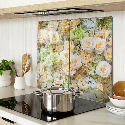 Glazen snijplanken Bloemen in pasteltinten