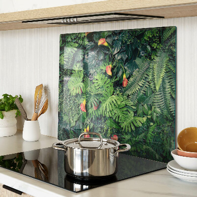 Snijplanken glas Tropische jungle met bloemen