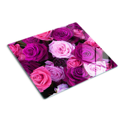 Glazen snijplanken Rozen in tinten roze