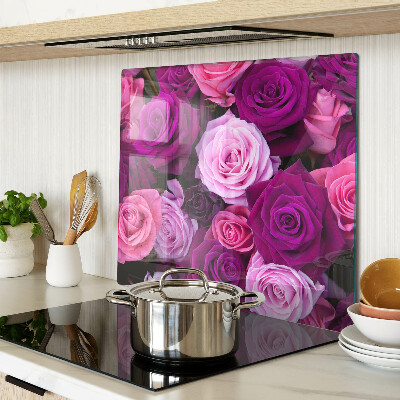 Glazen snijplanken Rozen in tinten roze