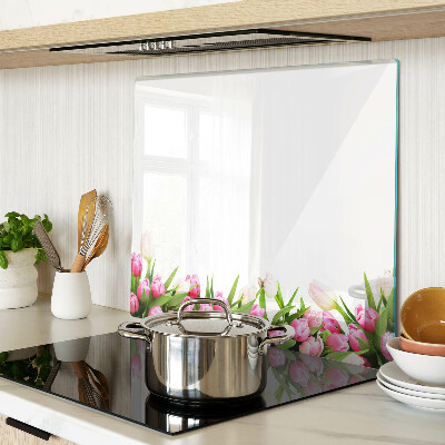 Glazen snijplanken Tulpen in pastelkleuren