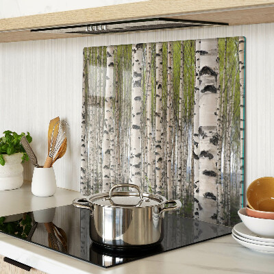 Snijplanken glas Witte berken in het bos