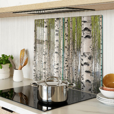 Snijplanken glas Witte berken in het bos