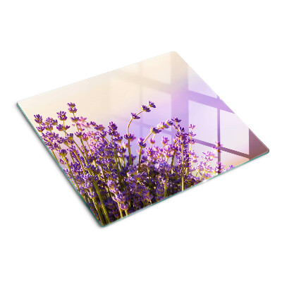 Snijplanken glas Lavendelbloemen in het raam