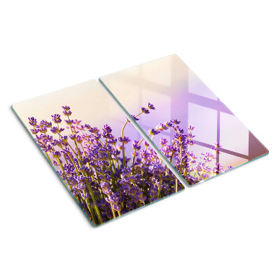 Snijplanken glas Lavendelbloemen in het raam
