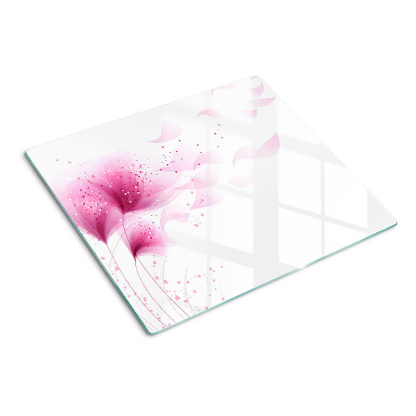 Snijplanken glas Bloemen in tinten roze
