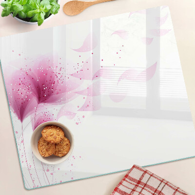 Snijplanken glas Bloemen in tinten roze