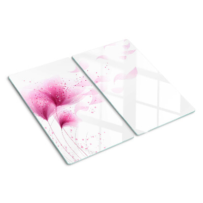 Snijplanken glas Bloemen in tinten roze
