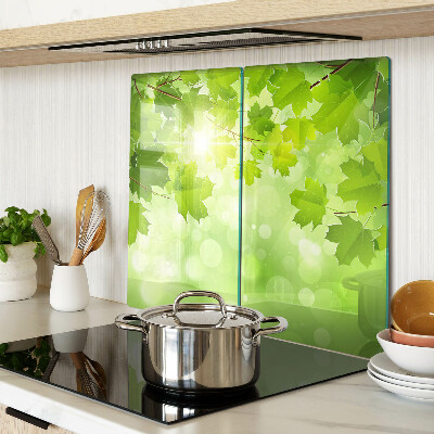 Snijplanken glas Bladeren in de zonnestralen