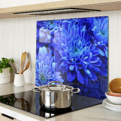 Snijplanken glas Blauwe chrysantenbloemen