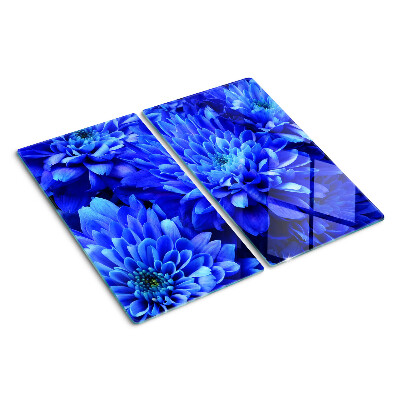 Snijplanken glas Blauwe chrysantenbloemen