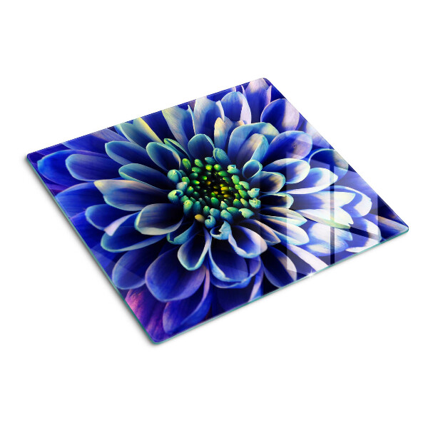Snijplanken glas Blauwe Dahlia Bloem
