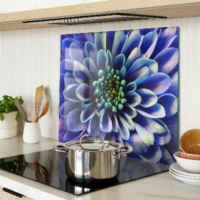 Snijplanken glas Blauwe Dahlia Bloem