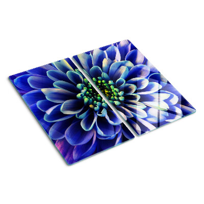 Snijplanken glas Blauwe Dahlia Bloem