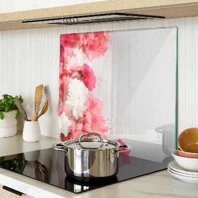 Glazen snijplanken Bloemen in tinten roze en wit