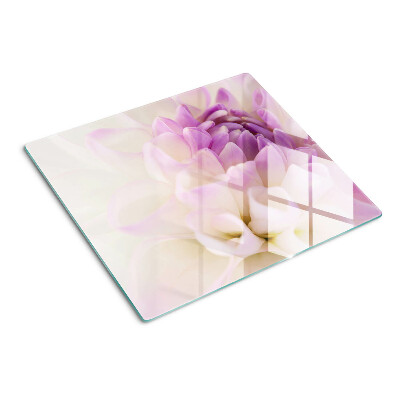 Snijplanken glas Een bloemstuk in paarse tinten