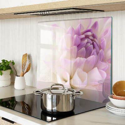 Snijplanken glas Een bloemstuk in paarse tinten